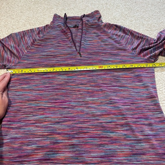 Merrell Select Wick Striped 1/4 Zip Long Sleeve Top Large Performance Purple - Picture 14 of 15